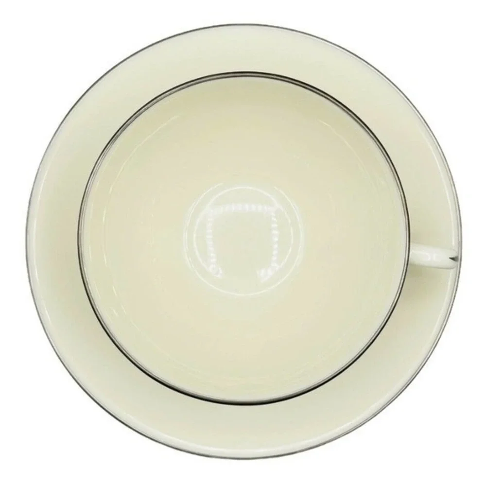 Vintage Lenox Olympia Platinum Cup and Saucer 2 pcs Set | Home Drinkwear